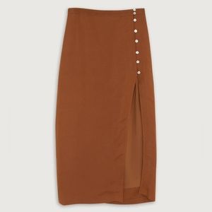 Button Up Midi Skirt